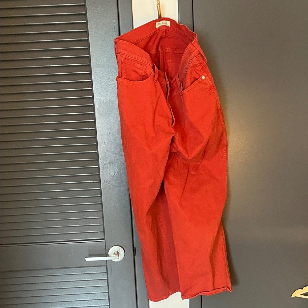 Madewell red jeans
